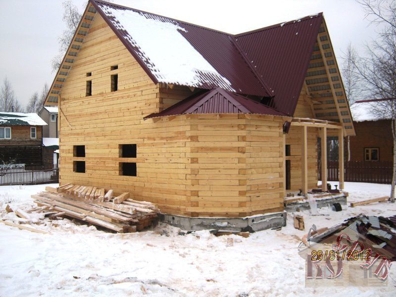 Строительство дома из бруса 8х9