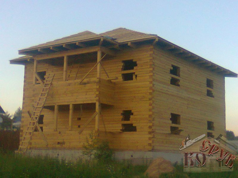Строительство дома из бруса 10х10