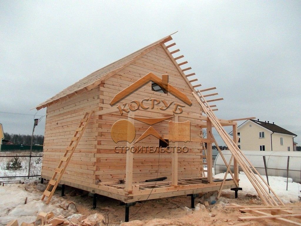 Одноэтажный дом из бруса 6х6