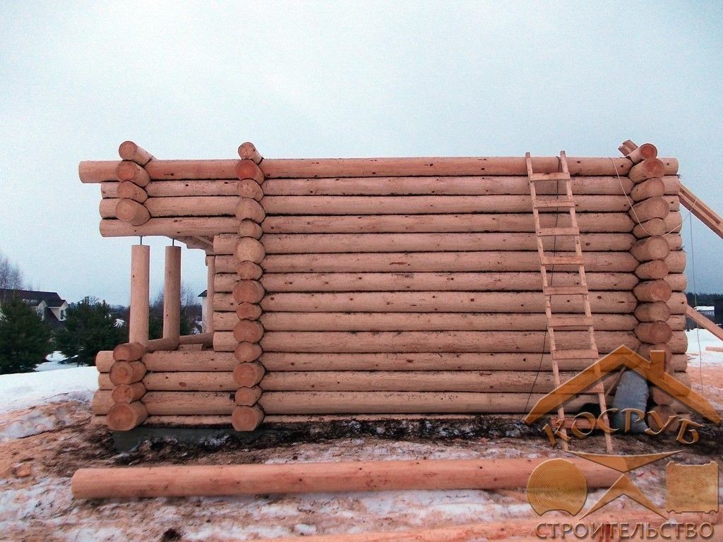 Дом из строганного бревна 1,5 этажа
