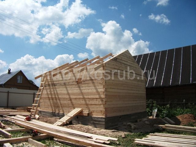 Строительство бани из бруса