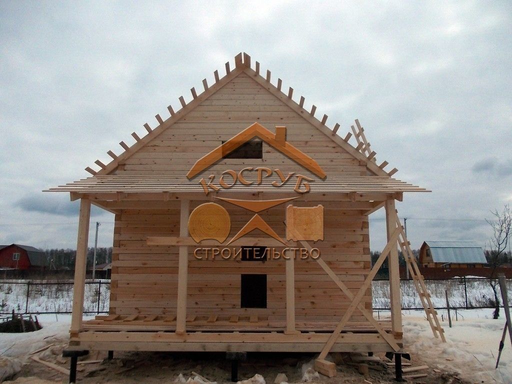 Одноэтажный дом из бруса 6х6