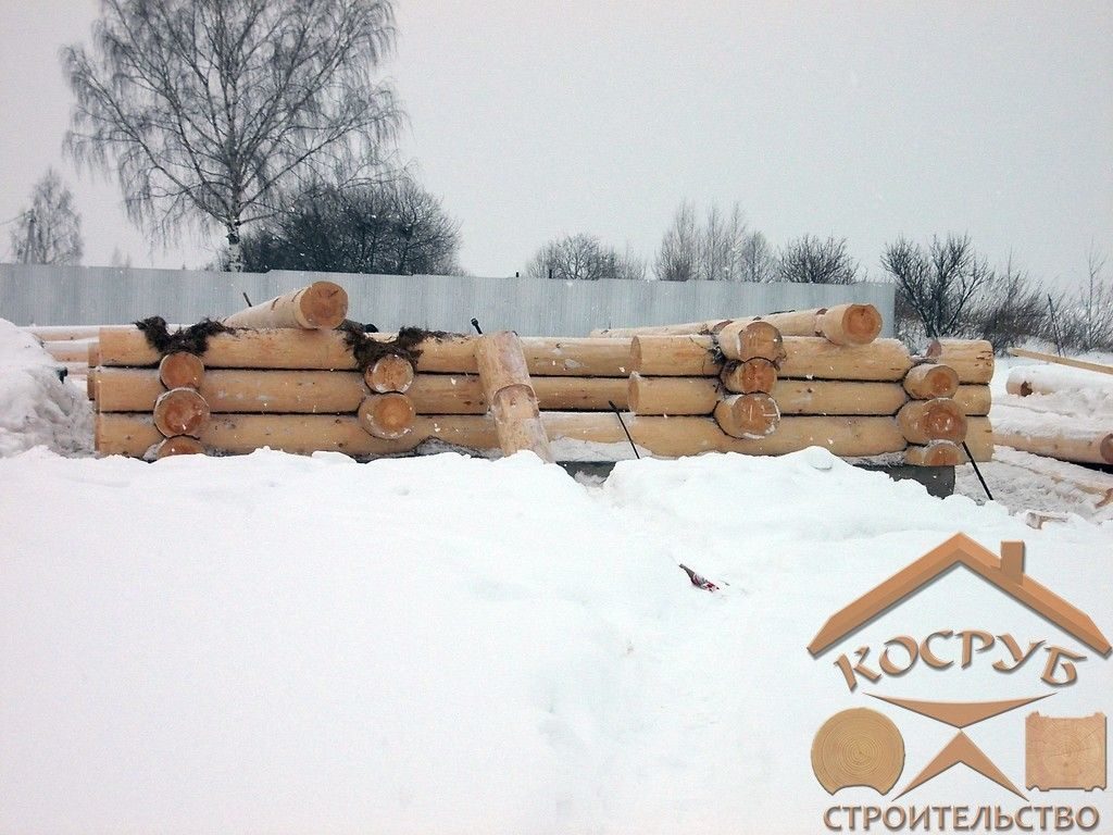 Дом из строганного бревна 1,5 этажа