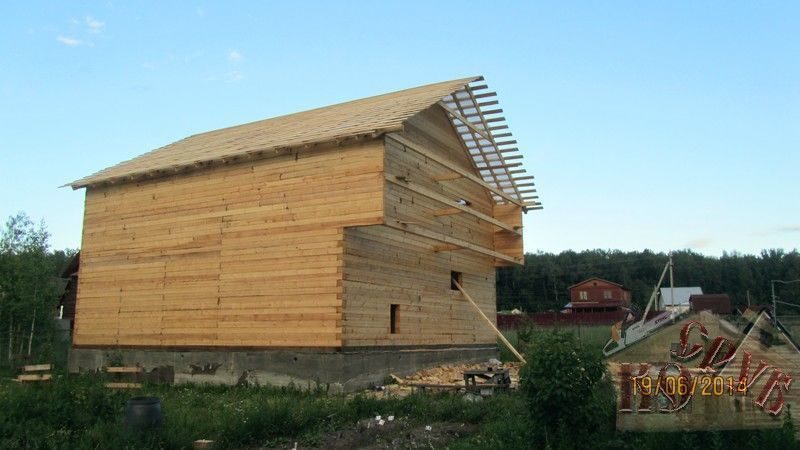 Двухэтажный дом из бруса 10х10