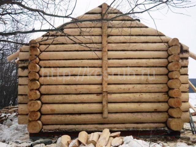 Строительство бани из бревна