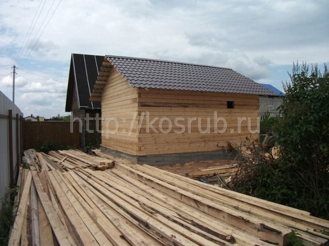 Строительство бани из бруса