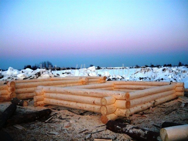 Строительство бани из бревна