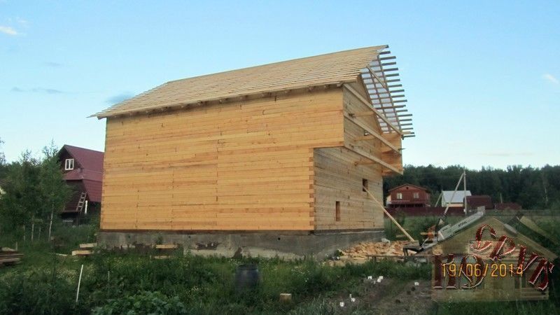 Двухэтажный дом из бруса 10х10