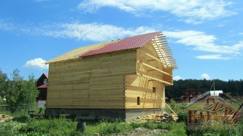 Двухэтажный дом из бруса 10х10