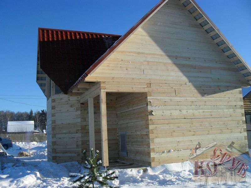 Дом из бруса под ключ с эркером