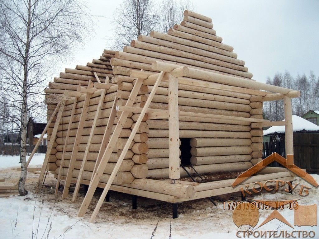 Баня из бревна 5х5