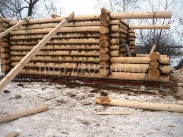Строительство бани из бревна