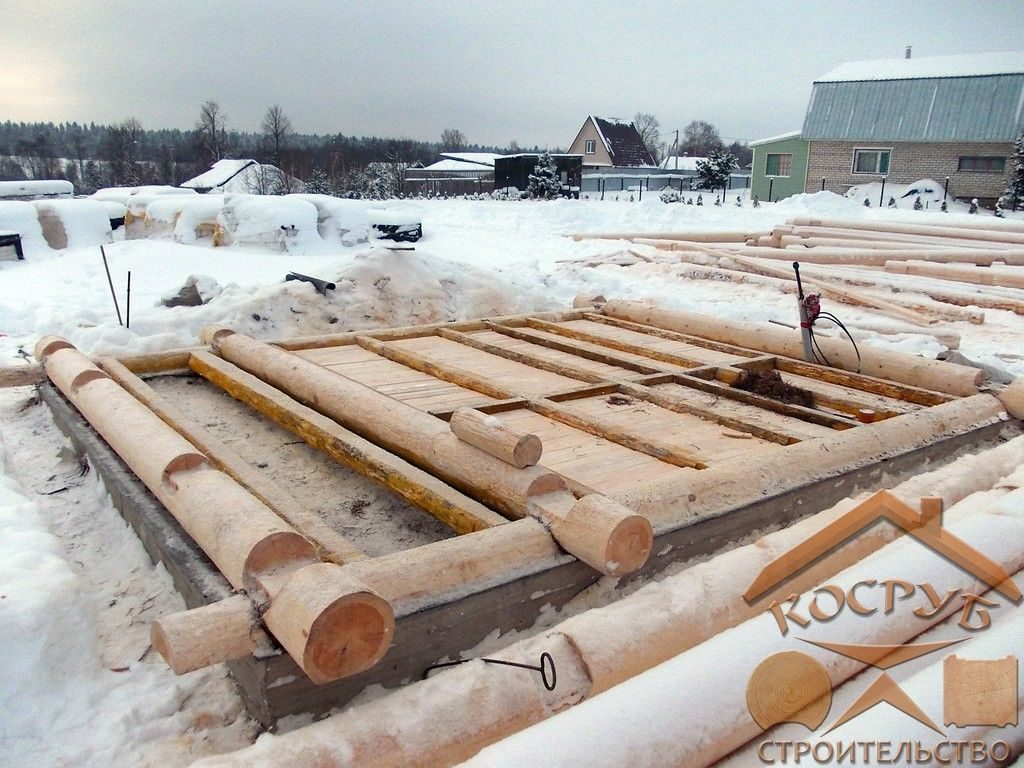 Дом из строганного бревна 1,5 этажа