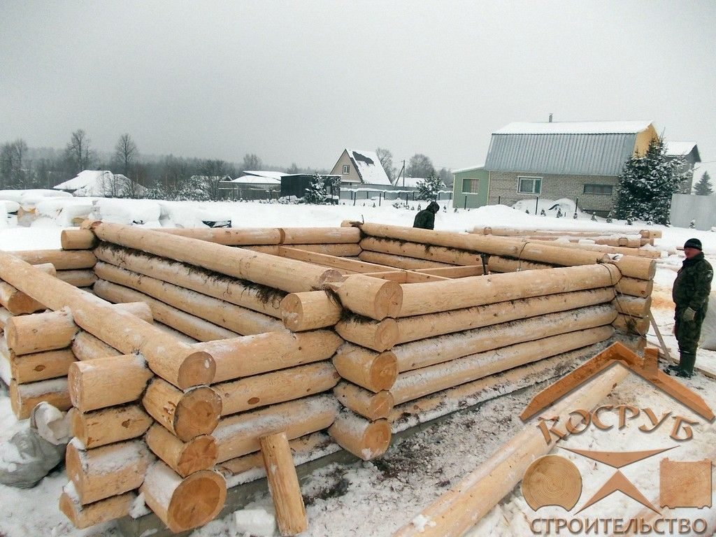 Дом из строганного бревна 1,5 этажа