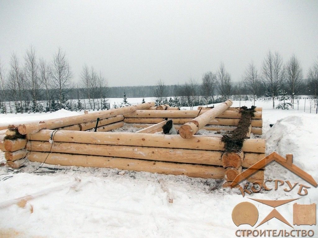 Дом из строганного бревна 1,5 этажа