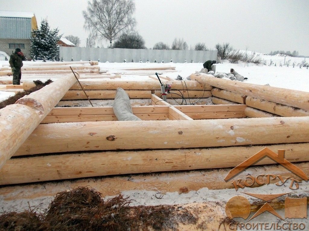 Дом из строганного бревна 1,5 этажа