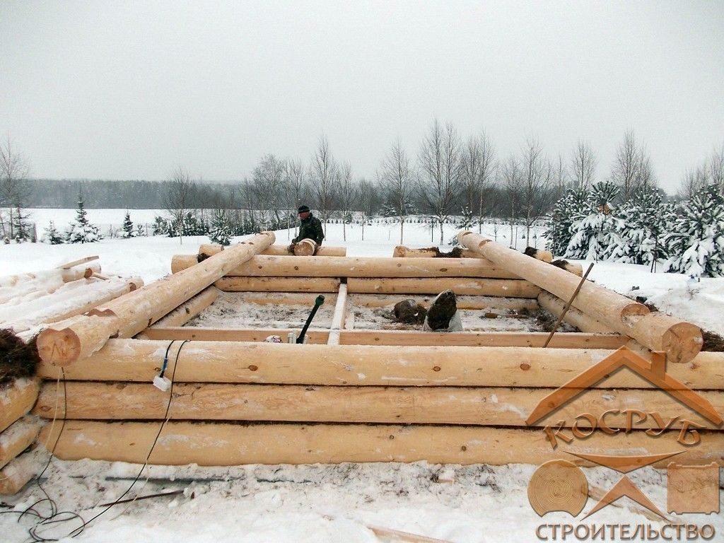 Дом из строганного бревна 1,5 этажа