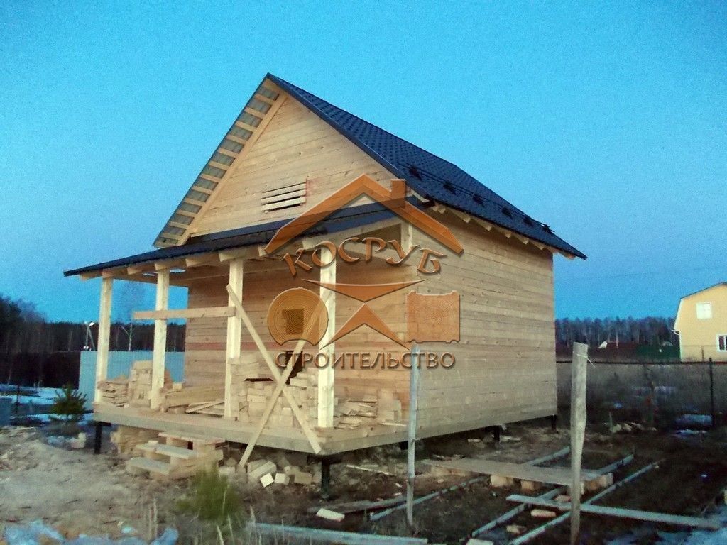 Одноэтажный дом из бруса 6х6