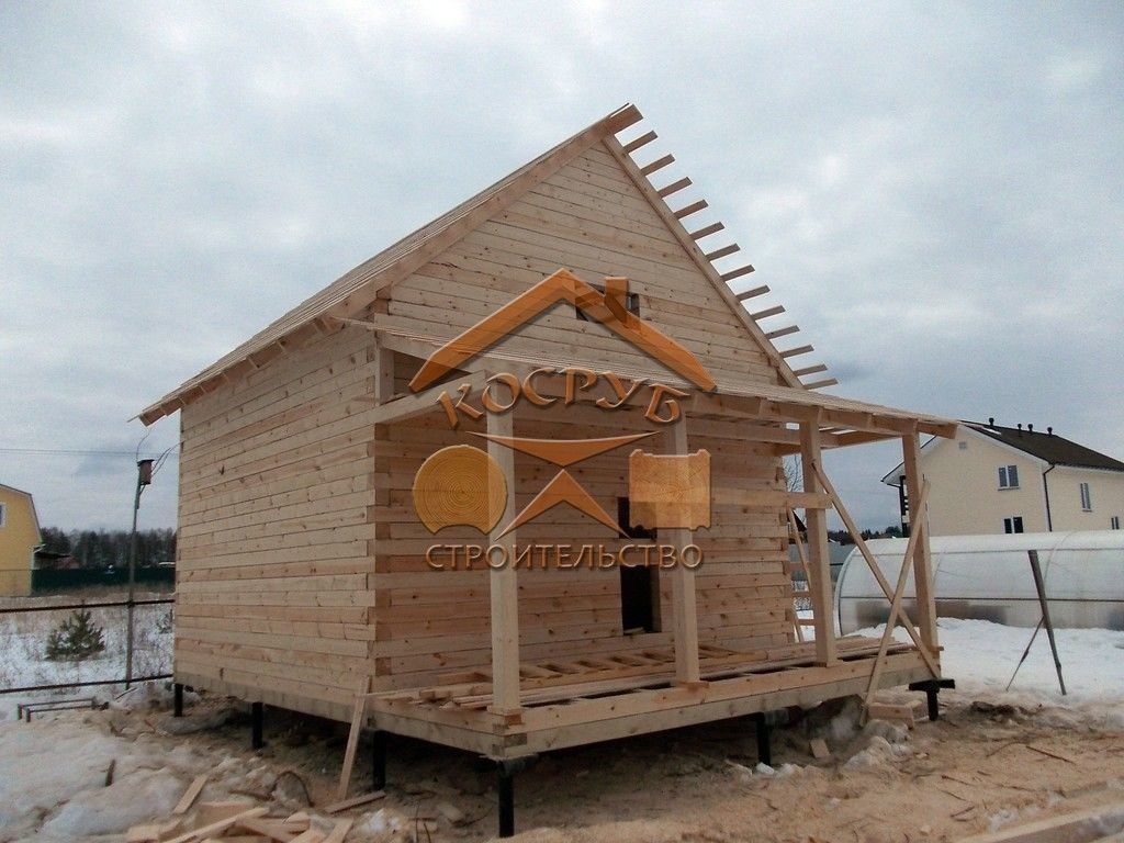 Одноэтажный дом из бруса 6х6