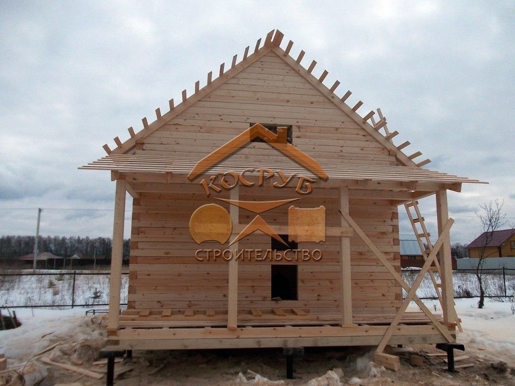 Одноэтажный дом из бруса 6х6