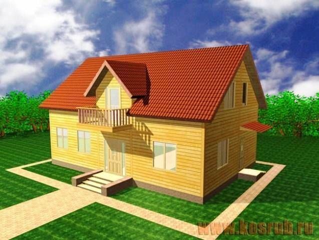Дом из бруса ДБ-33 8х12